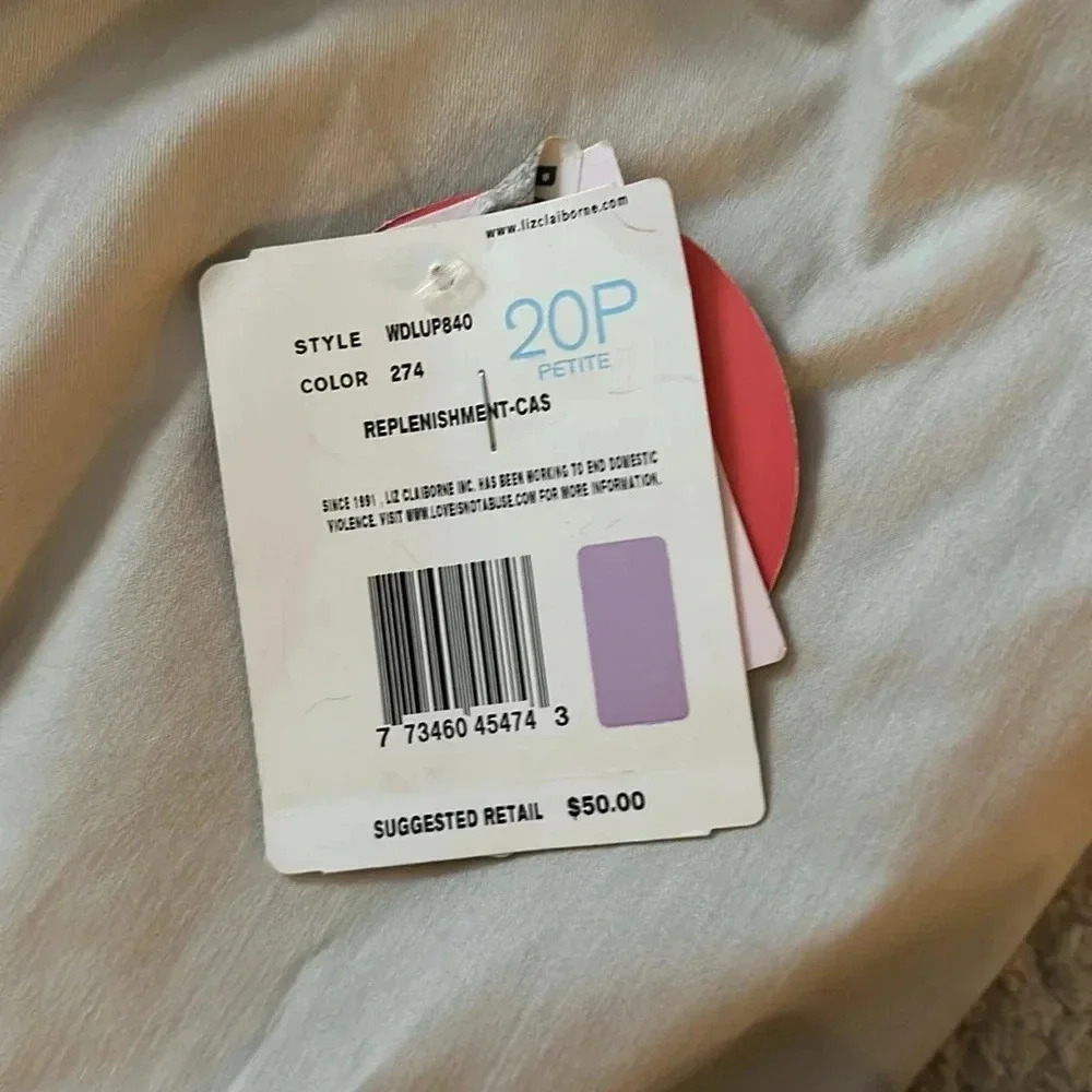 Liz Claiborne Woman Petite Anissa Tan Pants Size 20P NWT - See Callout - Picture 6 of 6